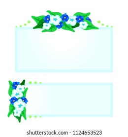 Cute lable, sticker, tally, docker with flowers for kids clothing. Use for baby shower and invitation card, fashion kids wear