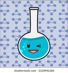 Cute Laboratory bottle cartoon character