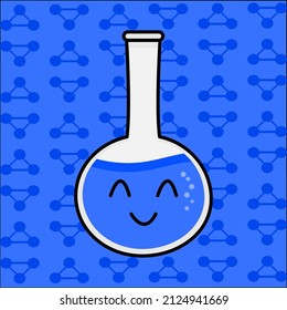 Cute Laboratory bottle cartoon character