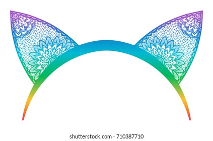 Cute lacy headband. Cat ears.