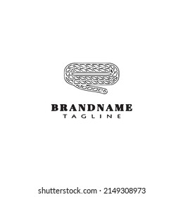 cute ladder logo cartoon template icon design modern vector