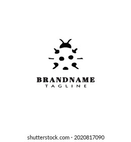 cute lady bug logo template icon modern simple illustration