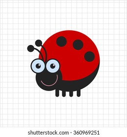 Cute ladybird icon