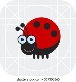 Cute ladybird icon
