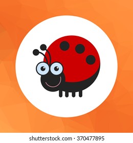 Cute ladybird icon