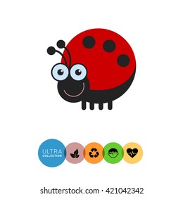 Cute ladybird icon