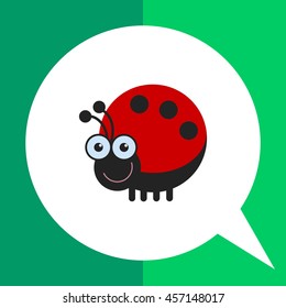 Cute ladybird icon