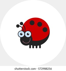 Cute ladybird icon