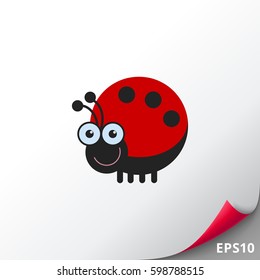 Cute ladybird icon