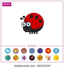 Cute ladybird icon