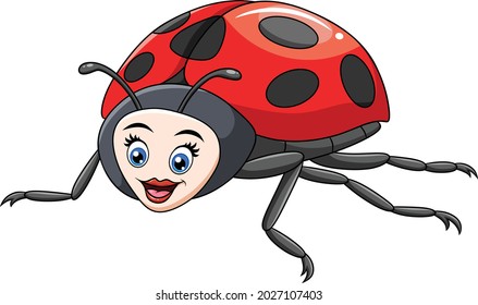 Cute Ladybug cartoon vector illustration
