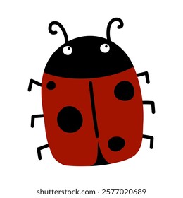 Cute ladybug. Clip art for children products, cards, posters, t-shirt