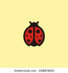 Cute Ladybug clip art icon logo design