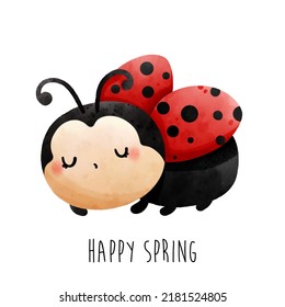 Cute ladybug collection. Vector illustration