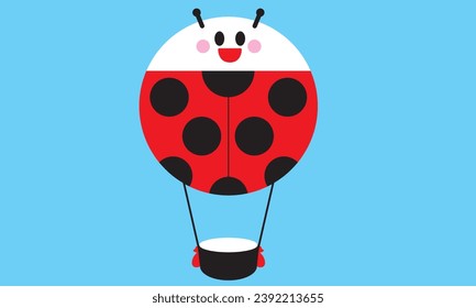 Cute Ladybug Design balloon vector