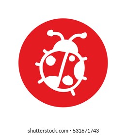 cute ladybug drawing isolated icon vector illustration design