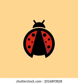 Cute ladybug icon logo design