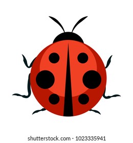 Cute Ladybug Icon. Vector Illustration EPS10