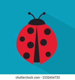 cute ladybug icon - vector illustration