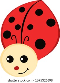 Cuadrillo ladybug, ilustración, vector sobre fondo blanco