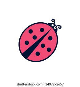 Cute ladybug isolated on white background. Vector