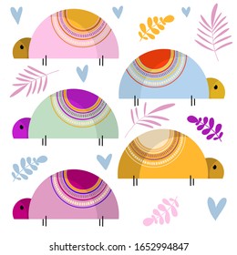 Cute Ladybug or ladybird beetle insect flat vector icon for wildlife apps and websites. Hand drawn illustration. T-shirt print design. Vector illustration . Vector bug