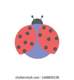 cute ladybug spring insect icon vector illustration design
