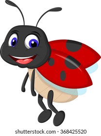     cute ladybugs waving cartoon 