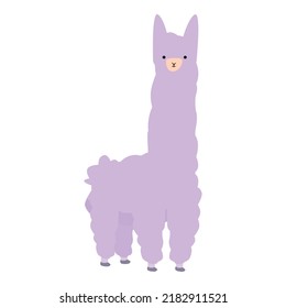 Cute lama icon cartoon vector. Alpaca peru. Cool baby