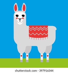 cute lama illustration, element for books, cards, posters,