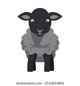 Cute lamb animal cartoon icon isolated