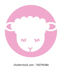 Cute lamb character icon