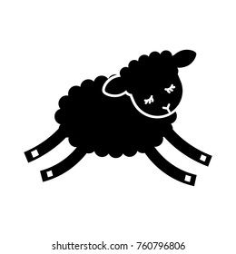 Cute lamb character icon