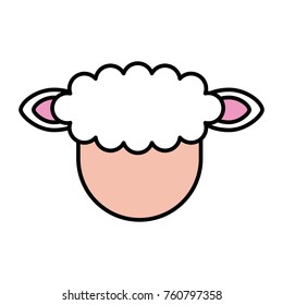 Cute lamb character icon