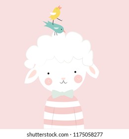 Cute lamb for children