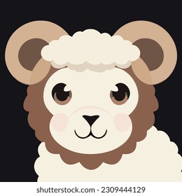 Cute lamb or sheep illustration