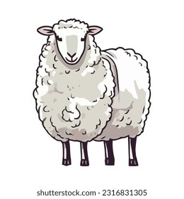 Parada de cordero, icono de ilustración vectorial aislado