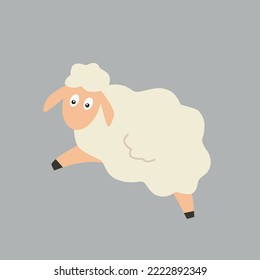 Cordero lindo. Ilustración de dibujos animados