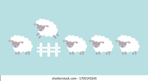 Cute lambs seamless pattern. Vector illustration.