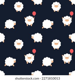 cute lambs. Sweet dreams. four sheep. emotion. good night. vector illustration. simple flat web icons. collection  of animals. children's pattern with lambs. cute seamless bright background. alpaca
