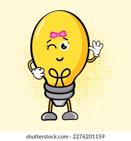 Cute Lamp Character, Cute Lamp Character ist ein bezauberndes Maskottdesign für die Lichtfixierung mit einem liebenswerten Leuchtencharakter, das perfekt für eine Vielzahl von Anwendungen ist