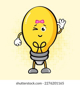 Cute Lamp Character, Cute Lamp Character is an adorable light fixture mascot design featuring a lovable lamp character that's perfect for a variety of applications