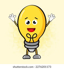 Cute Lamp Character, Cute Lamp Character is an adorable light fixture mascot design featuring a lovable lamp character that's perfect for a variety of applications