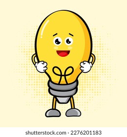 Cute Lamp Character, Cute Lamp Character is an adorable light fixture mascot design featuring a lovable lamp character that's perfect for a variety of applications