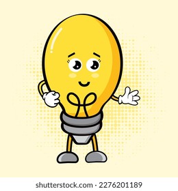 Cute Lamp Character, Cute Lamp Character is an adorable light fixture mascot design featuring a lovable lamp character that's perfect for a variety of applications