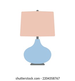 Cute lamp isolated on white background. Simple flat style. 