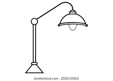 Cute Lamp Vector Illustration | Cartoon, Clipart, and Line Art Design Charming lamp vector design, ideal for creative projects and fun illustrations