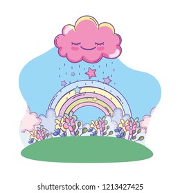 Cute landscape cartoon