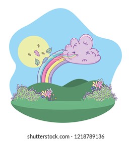 Cute landscape cartoon