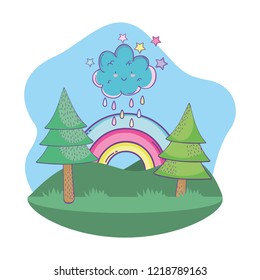 Cute landscape cartoon